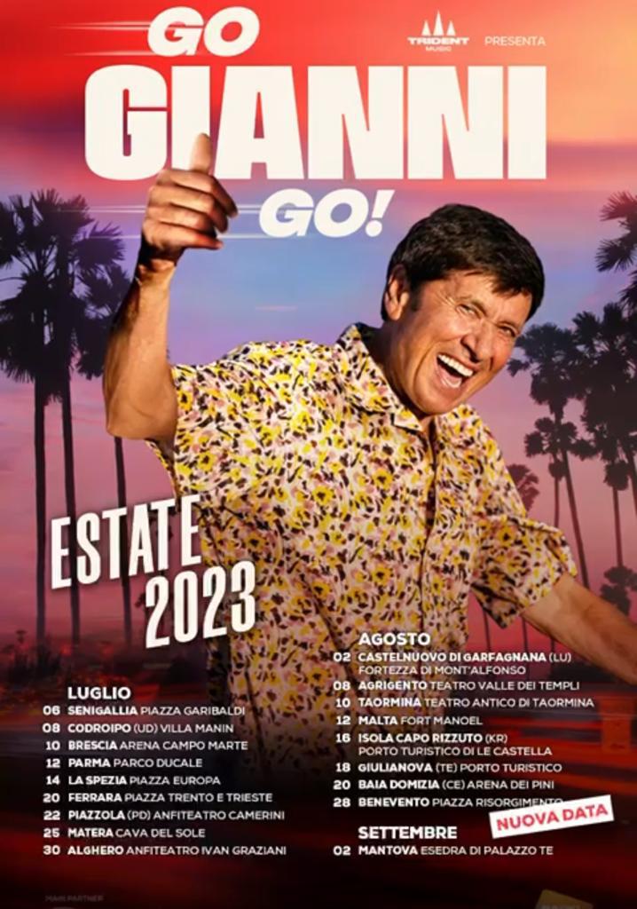 gianni morandi tour 2023 date